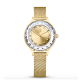 Swarovski Octea Nova Analog Gold Dial Gold Mesh Strap Watch for Women - 5649993 Buy Now By Swarovski