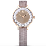 Swarovski Octea Nova Beige Dial Grey Leather Strap Watch for Women - 5649999 Buy Now By Swarovski