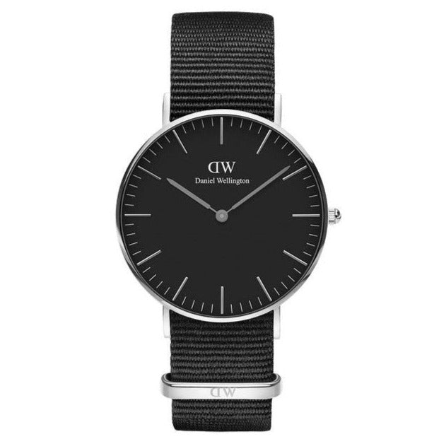 Daniel Wellington Classic Cornwall Quartz Black Dial Black Nylon Strap Watch For Women - DW00100151 Buy Now By Daniel Wellington