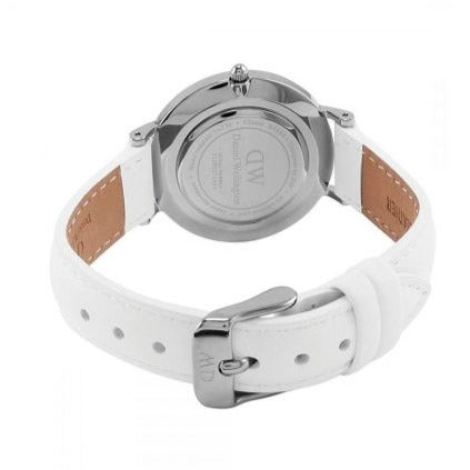 Daniel Wellington Classic Petite Bondi Black Dial White Leather Strap Watch For Women - DW00100284 Buy Now By Daniel Wellington