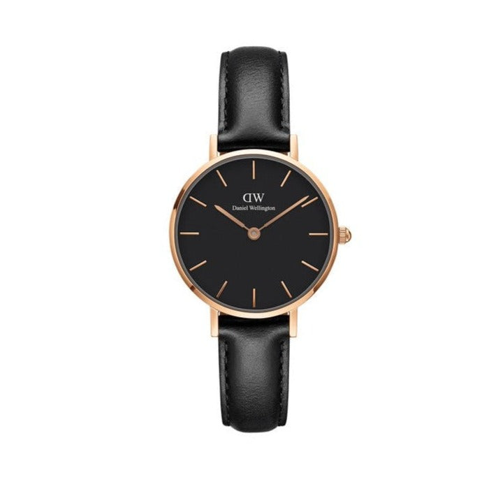 Daniel Wellington Classic Petite Sheffield Black Dial Black Leather Strap Watch For Women - DW00100224 Buy Now By Daniel Wellington