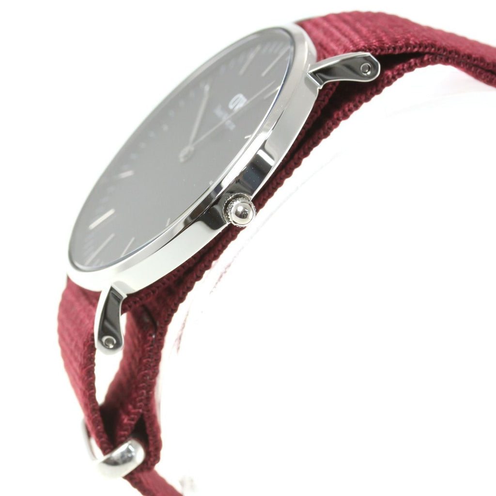 Daniel Wellington Classic Roselyn Black Dial Maroon Nylon Strap Watch For Women - DW00100274 Buy Now By Daniel Wellington