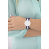 Daniel Wellington Classy Glasgow White Dial Two Tone Nylon Strap Watch For Women - DW00100082 Buy Now By Daniel Wellington
