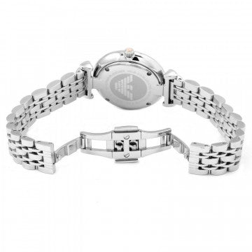 Emporio Armani Classic Quartz Mother of Pearl Dial Silver Steel Strap Watch For Women - AR1602 Buy Now By Emporio Armani