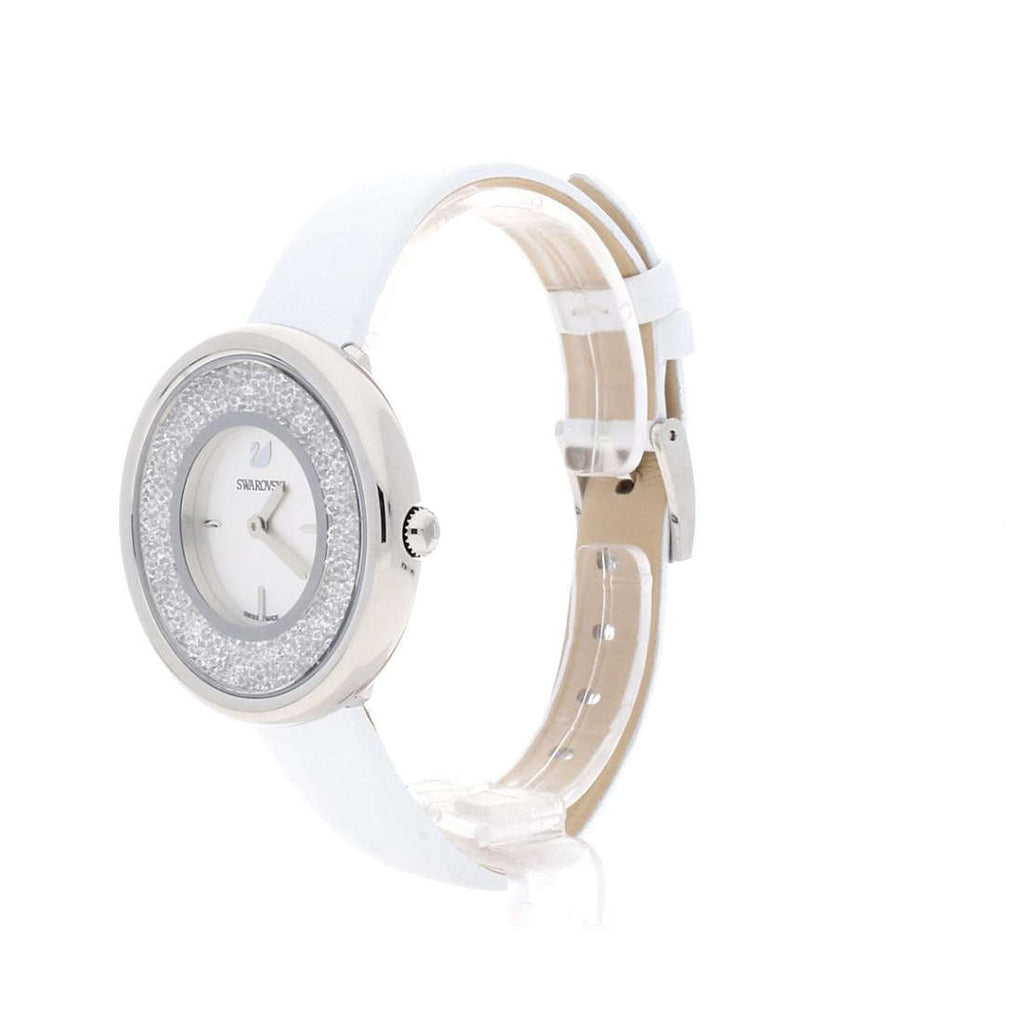 Swarovski Crystalline Pure White Dial White Leather Strap Watch for Women - 5275046 Buy Now By Swarovski