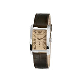Emporio Armani Classic Beige Dial Brown Leather Strap Watch For Men - AR0154 Buy Now By Emporio Armani