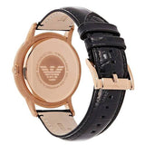 Emporio Armani Renato Quartz Black Dial Black Leather Strap Watch For Men - AR2425 Buy Now By Emporio Armani