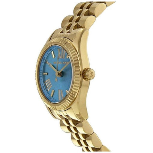 Michael Kors Lexington Quartz Blue Dial Gold Steel Strap Watch For Women - MK3271 Buy Now By Michael Kors