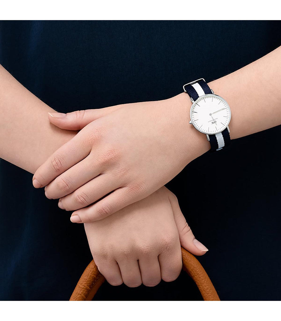 Daniel Wellington Classic Glasgow White Dial Two Tone NATO Strap Unisex Watch - DW00100047 Buy Now By Daniel Wellington