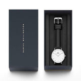 Daniel Wellington Classic Sheffield White Dial Black Leather Strap Watch For Women - DW00100053 Buy Now By Daniel Wellington