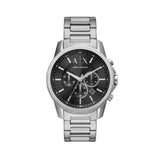 Armani Exchange Banks Chronograph Black Dial Silver Steel Strap Watch For Men - AX1720 Buy Now By Armani Exchange