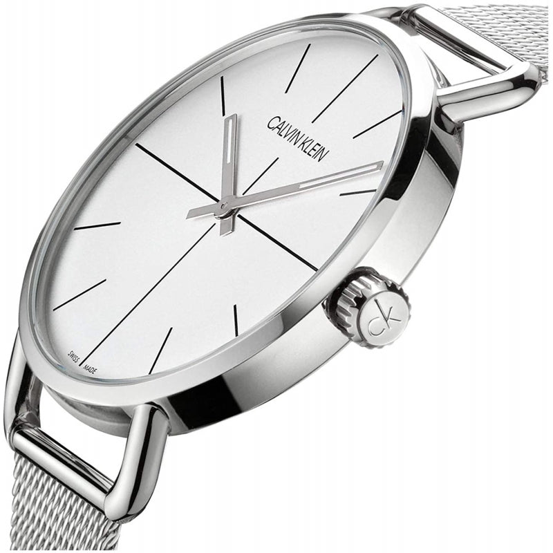 Calvin Klein Even White Dial Silver Mesh Bracelet Watch for Women - K7B23126 Buy Now By Calvin Klein