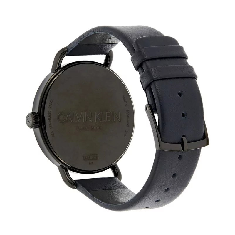 Calvin Klein Even Blue Dial Blue Leather Strap Watch for Men - K7B214VN Buy Now By Calvin Klein