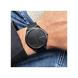 Calvin Klein Minimal Black Dial Black Mesh Bracelet Watch for Men - K3M514B1 Buy Now By Calvin Klein