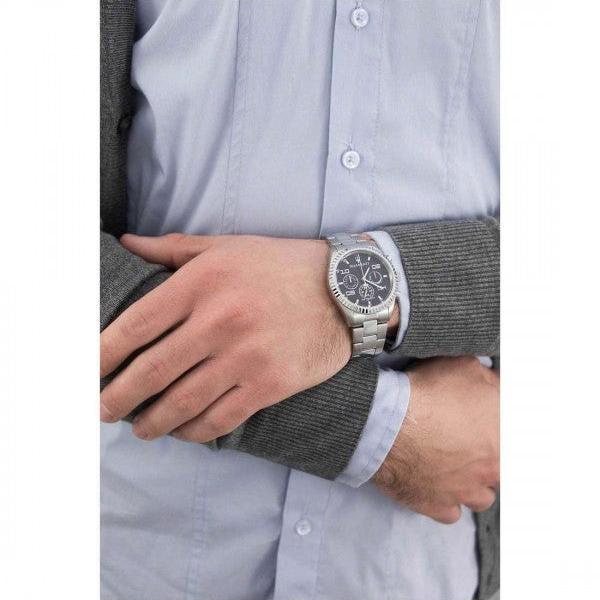 Maserati Competizione Chronograph Black Dial Silver Steel Strap Watch For Men - R8853100012 Buy Now By Maserati