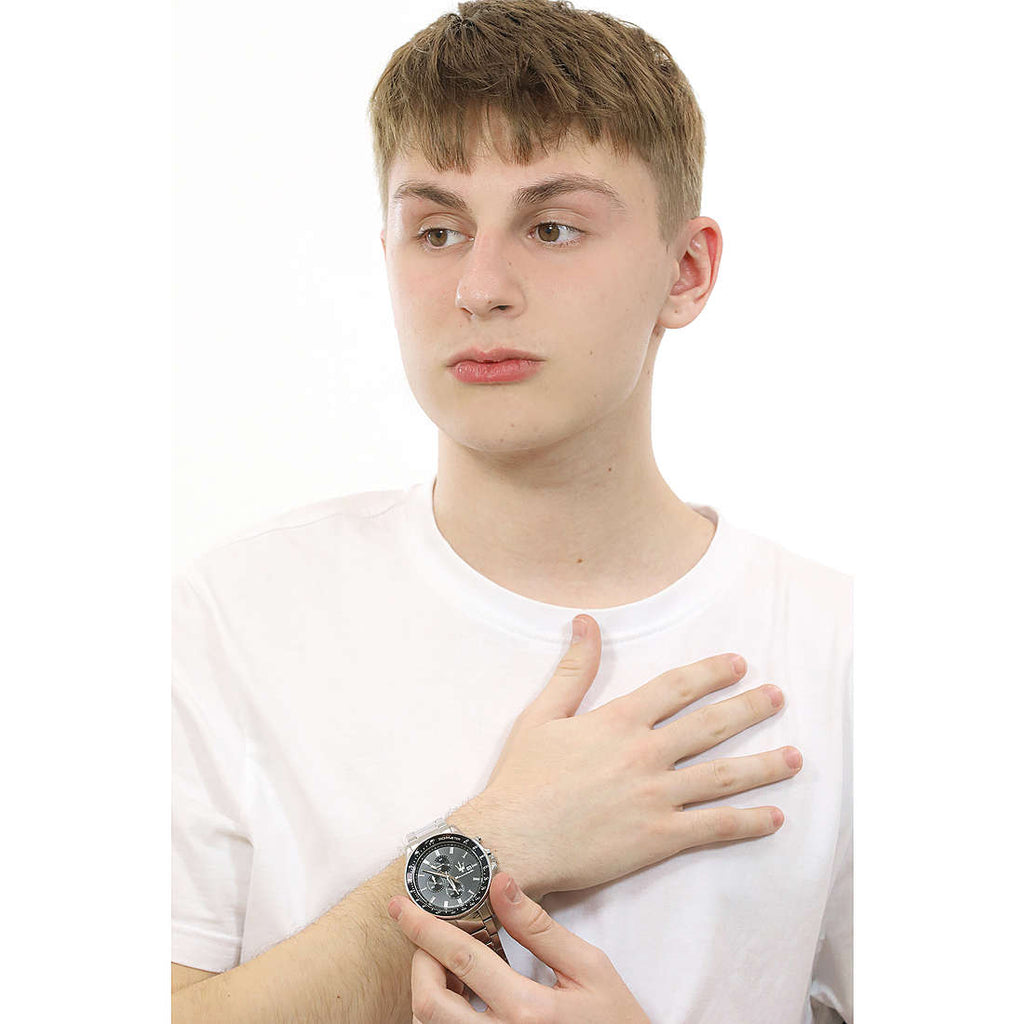 Maserati SFIDA Chronograph Black Dial Silver Steel Strap Watch For Men - R8873640015 Buy Now By Maserati