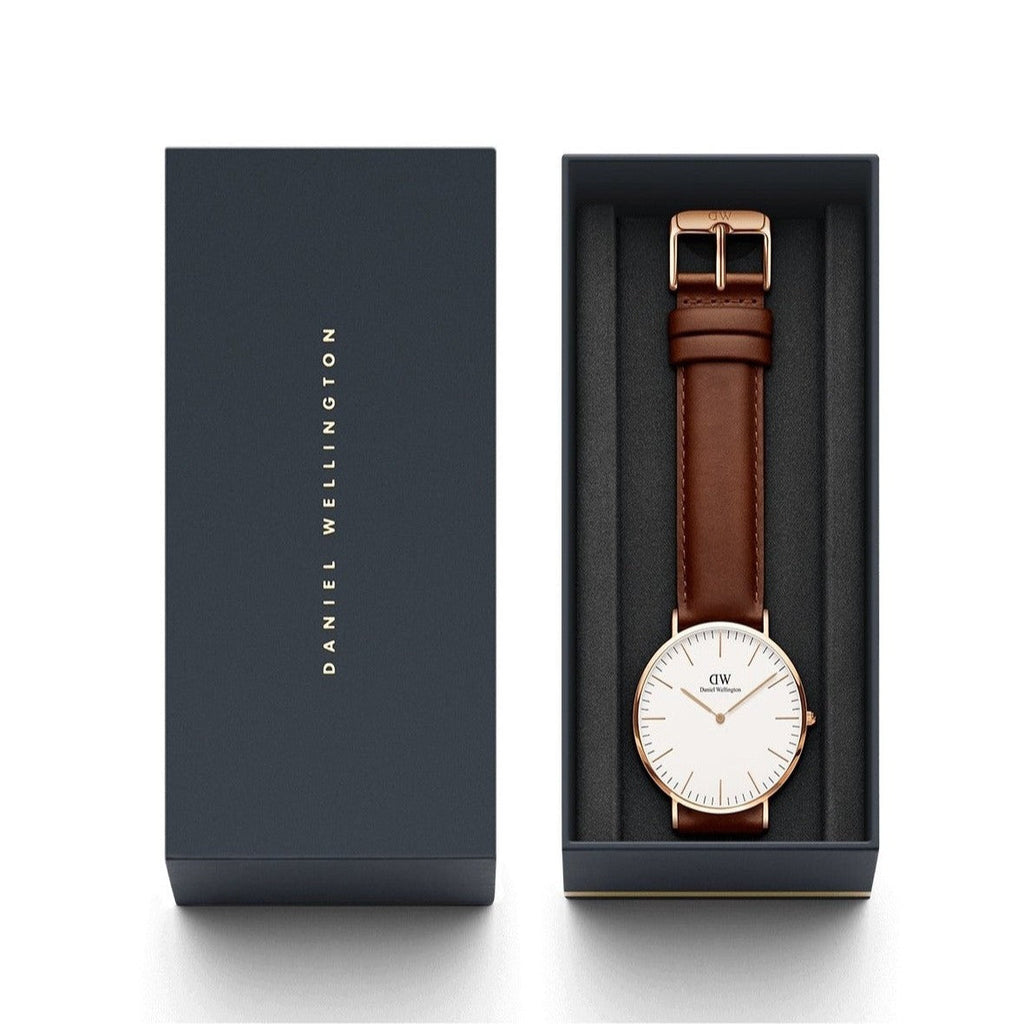 Daniel Wellington Classic St Mawes White Dial Brown Leather Strap Watch For Men - DW00100006 Buy Now By Daniel Wellington