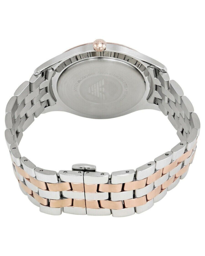 Emporio Armani Lambda Analog Silver Dial Two Tone Steel Strap Watch For Men - AR11044 Buy Now By Emporio Armani