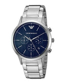 Emporio Armani Renato Chronograph Blue Dial Silver Steel Strap Watch For Men - AR2486 Buy Now By Emporio Armani