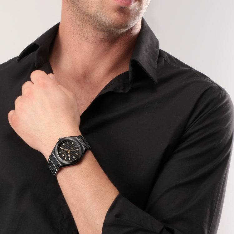 Maserati Triconic Analog Black Dial Black Steel Strap Watch For Men - R8853139004 Buy Now By Maserati