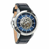 Maserati Ingegno Automatic Blue Skeleton Dial Black Leather Strap Watch For Men - R8821119004 Buy Now By Maserati
