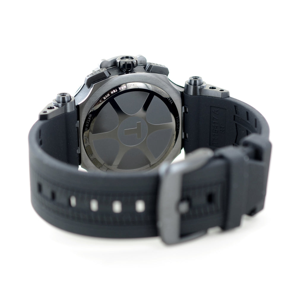 Tissot T Race Chronograph Anthracite Black Dial Black Silicone Strap Watch For Men - T115.417.37.061.03 Buy Now By Tissot