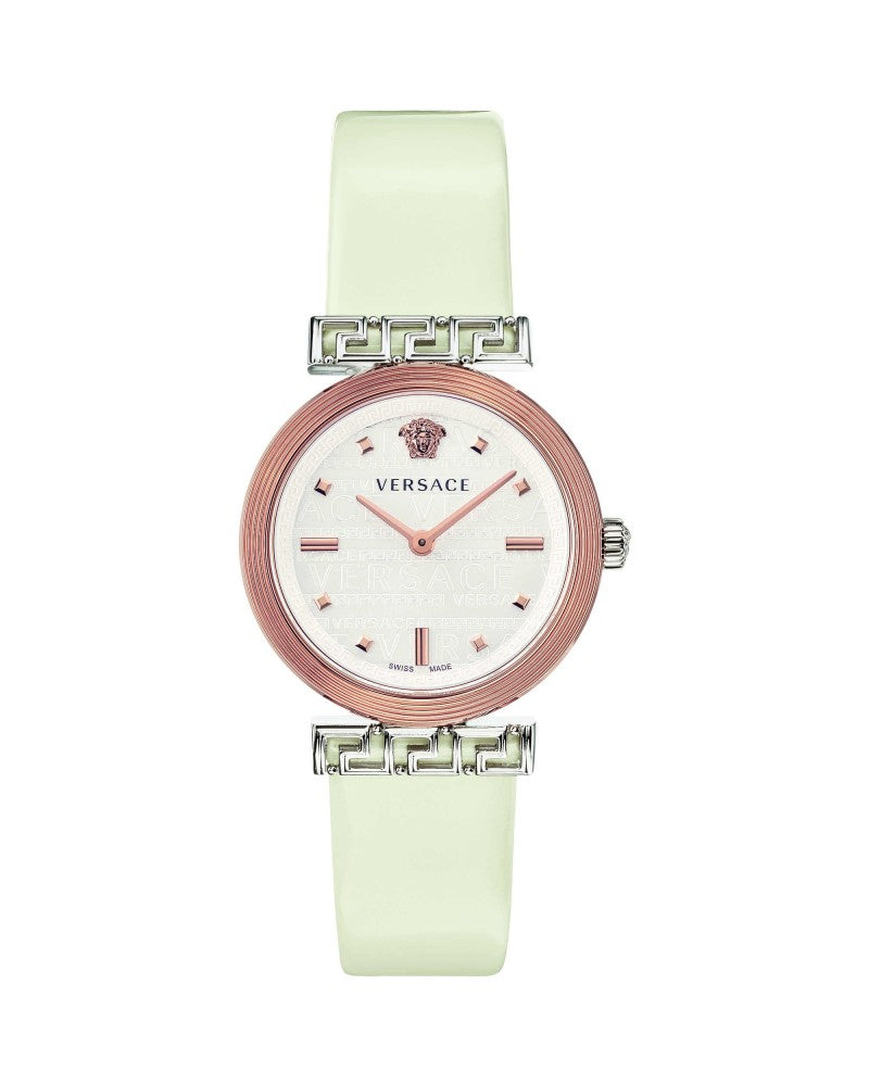 Versace Greca White Dial White Leather Strap Watch for Women - VELW00120 Buy Now By Versace