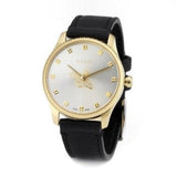 Gucci G Timeless Quartz Silver Dial Black Leather Strap Watch For Women - YA1265023 Buy Now By Gucci