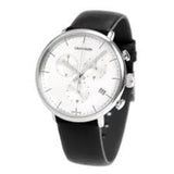 Calvin Klein High Noon Chronograph White Dial Black Leather Strap Watch for Men - K8M271C6 Buy Now By Calvin Klein