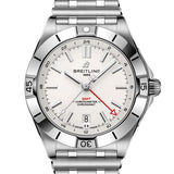 Breitling Chronomat GMT 40 White Dial Silver Steel Strap Watch for Men - A32398101A1A1 Buy Now By Breitling