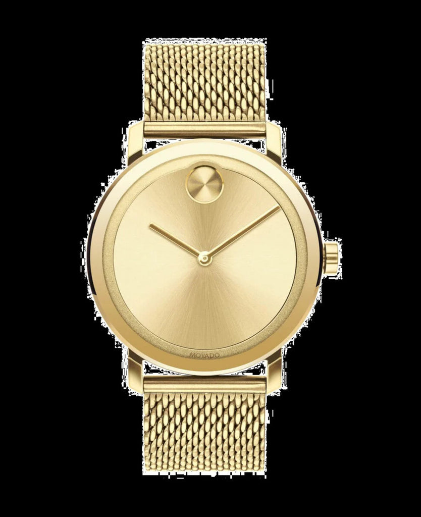 Movado Bold Diamonds Gold Dial Gold Mesh Bracelet Watch For Men - 3600460 Buy Now By Movado