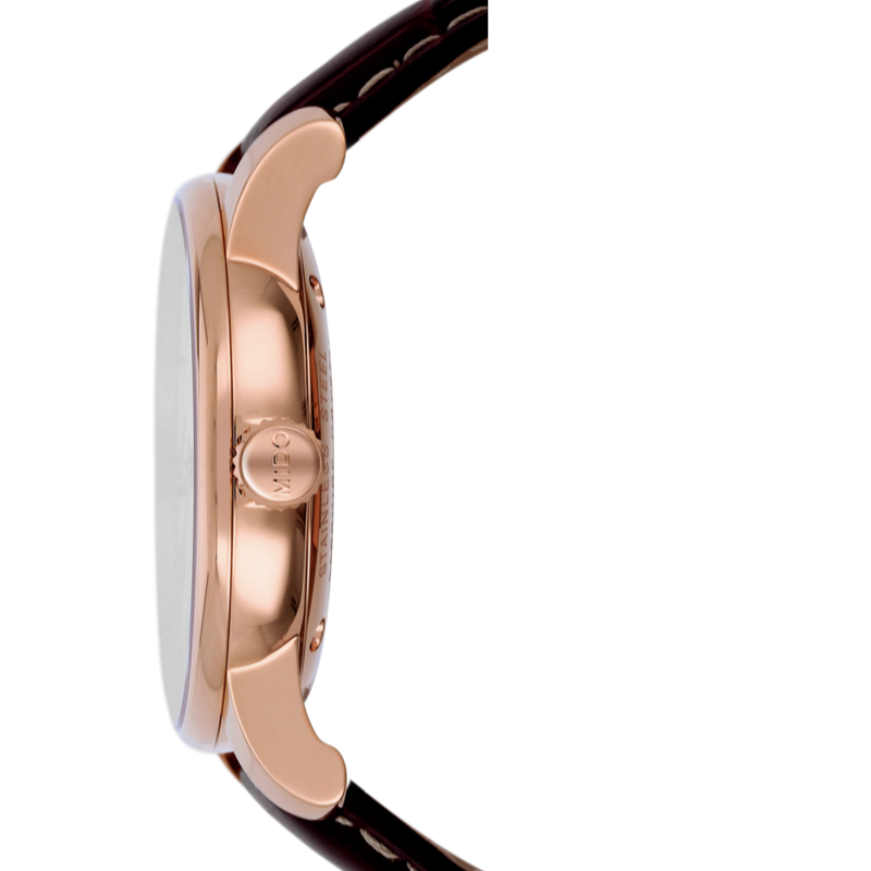 Mido Baroncelli III Automatic Silver Dial Brown Leather Strap Watch For Men - M8600.2.21.8 Buy Now By Mido