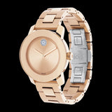 Movado Bold Rose Gold Dial Rose Gold Steel Strap Watch for Women - 3600086 Buy Now By Movado