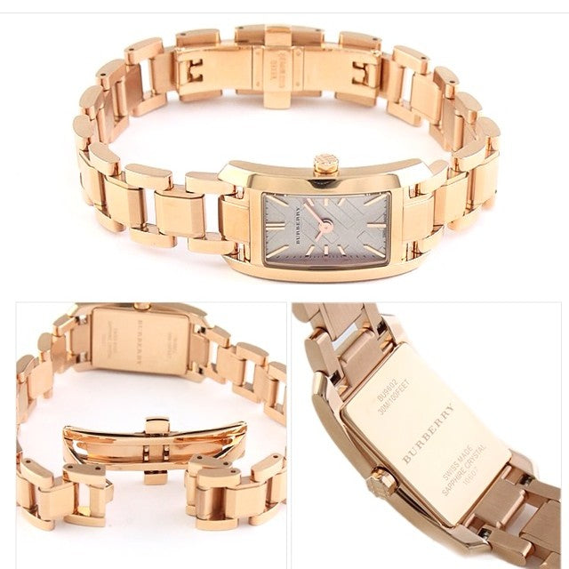 Burberry Heritage Rose Gold Dial Rose Gold Steel Strap Watch For Women - BU9602 Buy Now By Burberry