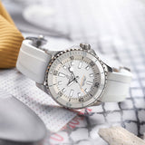 Breitling Superocean Automatic 36 White Dial White Rubber Strap Watch for Men - A17377211A1S1 Buy Now By Breitling