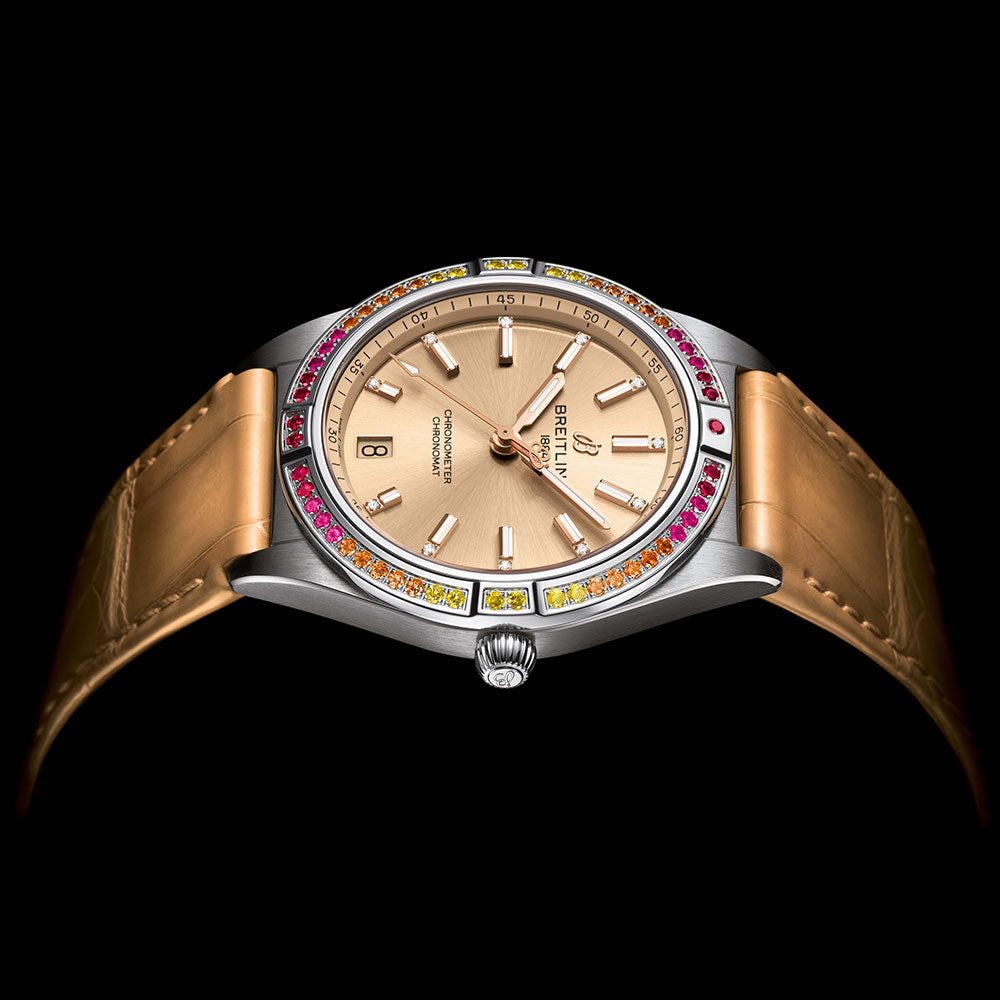 Breitling Chronomat Automatic 36 South Sea Brown Dial Brown Leather Strap Watch for Women - A10380611A1P1 Buy Now By Breitling