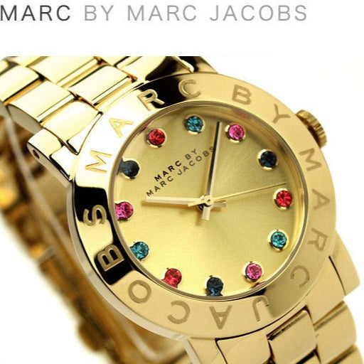 Marc Jacobs Blade Gold Dial Gold Steel Strap Watch for Women - MBM3141 Buy Now By Marc Jacobs