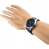 Tommy Hilfiger Brad Chronograph Quartz Blue Dial Blue Leather Strap Watch For Men - 1710387 Buy Now By Tommy Hilfiger