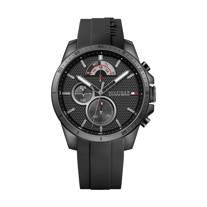 Tommy Hilfiger Decker Black Dial Black Rubber Strap Watch for Men - 1791352 Buy Now By Tommy Hilfiger