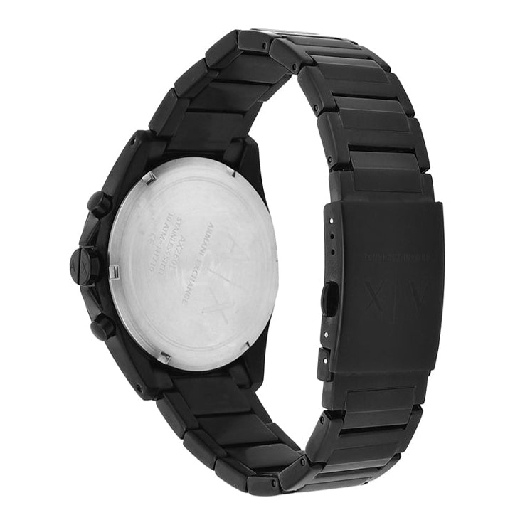Armani Exchange Drexler Chronograph Black Dial Black Steel Strap Watch For Men - AX2601 Buy Now By Armani Exchange