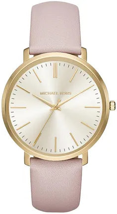 Michael Kors Jaryn Quartz Gold Dial Pink Leather Strap Watch For Women - MK2471 Buy Now By Michael Kors