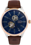 Tommy Hilfiger Spencer Blue Dial Brown Leather Strap Watch for Men - 1791642 Buy Now By Tommy Hilfiger
