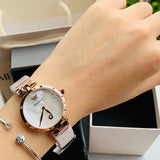 Emporio Armani Arianna White Mother of Pearl Dial Rose Gold Steel Strap Watch For Women - AR11236 Buy Now By Emporio Armani
