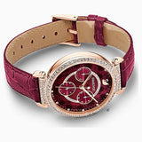 Swarovski Spring Flower Chronograph Red Dial Red Leather Strap Watch for Women - 5598689 Buy Now By Swarovski