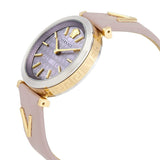 Versace V-Twist Quartz Purple Dial Purple Leather Strap Watch for Women - VELS00219 Buy Now By Versace