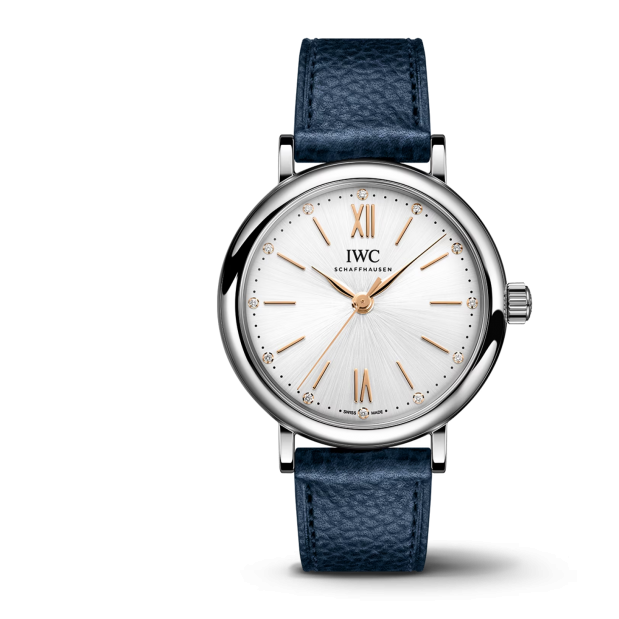 IWC Portofino Automatic Silver Dial Blue Leather Strap Watch for Women - IW357411 Buy Now By IWC