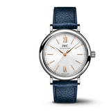 IWC Portofino Automatic Silver Dial Blue Leather Strap Watch for Women - IW357411 Buy Now By IWC