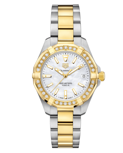 Tag Heuer Aquaracer Diamonds Mother of Pearl Dial Two Tone Steel Strap Watch for Women - WBD1321.BB0320 Buy Now By Tag Heuer