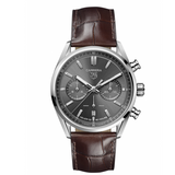 Tag Heuer Carrera Chronograph Grey Dial Brown Leather Strap Watch for Men - CBN2012.FC6483 Buy Now By Tag Heuer