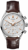 Tag Heuer Carrera Chronograph White Dial Brown Leather Strap Watch for Men - CBN2013.FC6483 Buy Now By Tag Heuer